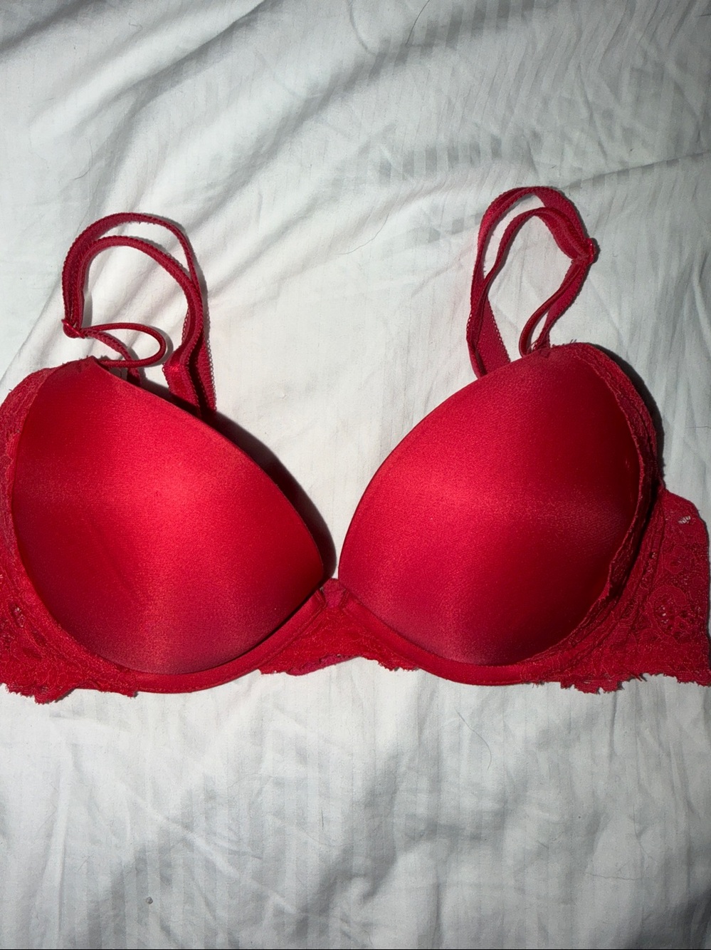 Victoria's Secret Red Lace Push-Up Bra